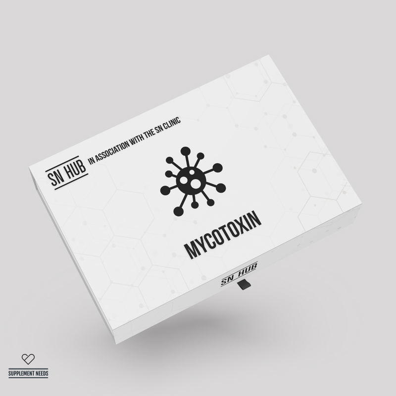 White box with 'SN Hub' and 'Mycotoxin' text on a gray background