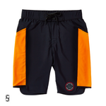 SN Clo. Mens Physique Board Shorts - Black / Orange