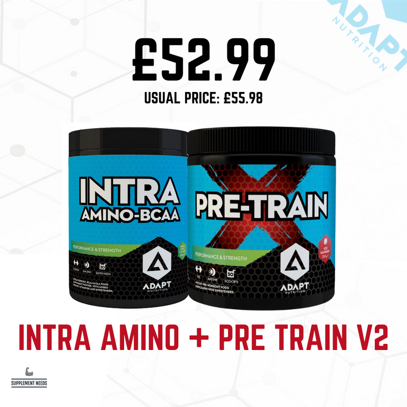 Adapt Nutrition Pre Train V2 and Intra Amino BCAA