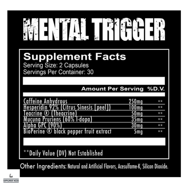 Redcon1 Mental Trigger - 60 Capsules