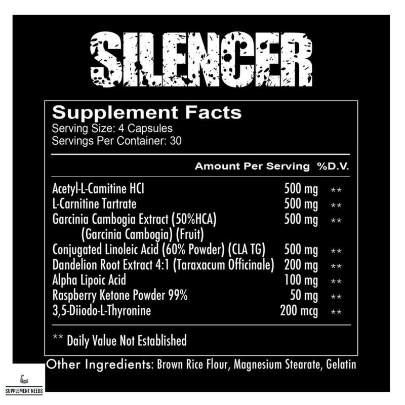 Redcon1 Silencer - Stim Free Fat Burner - 120 Capsules