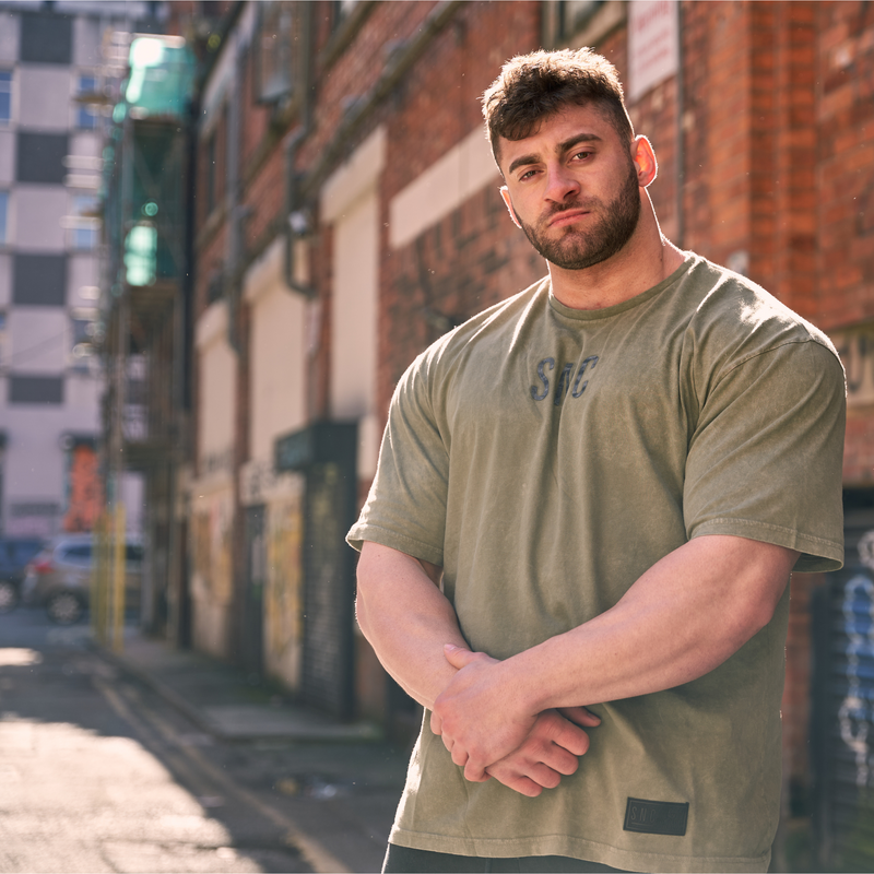 acid wash hoodie khaki