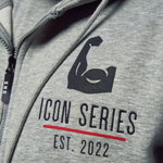 ICON Series Regular Fit Zip Through Hoodie - Grey Marl
