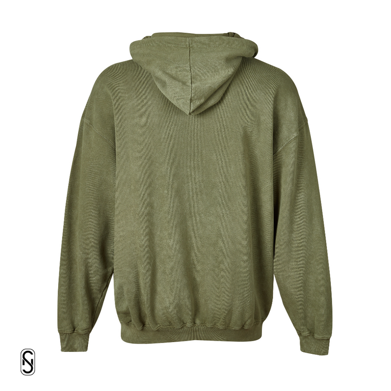 SNC OVSD Drop Shoulder Acid Wash Hoodie FREE DELIVERY
