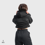 SN CLO. OVSD Cropped Hoodie - Black