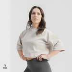 SN CLO. OVSD Cropped Tee - Stone