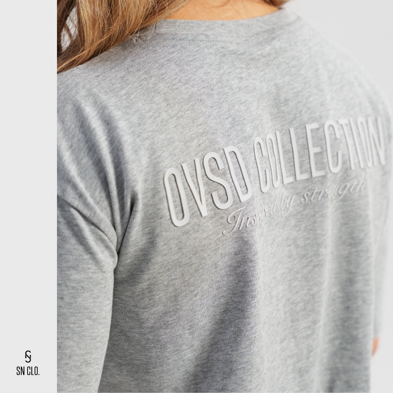 SN CLO. OVSD Cropped Tee - Grey