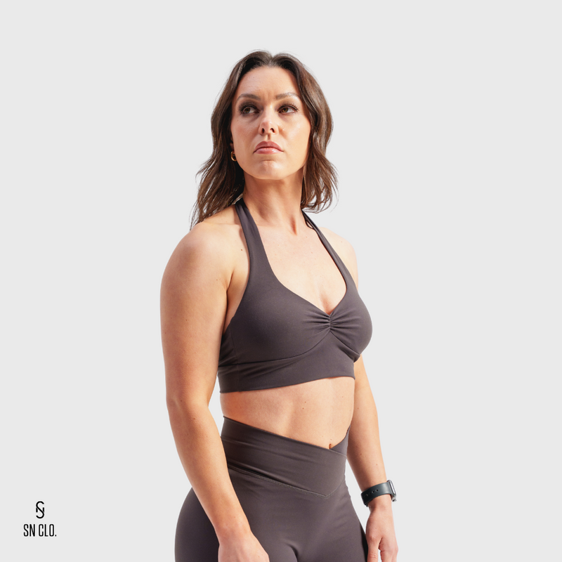 SN CLO. Halter Neck Bra - Charcoal