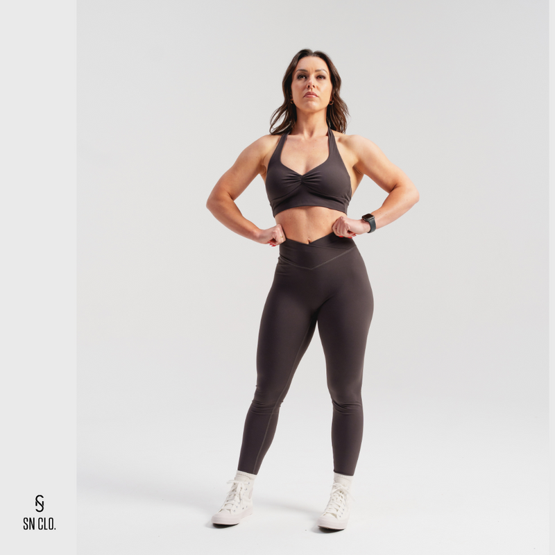 SN CLO. Halter Neck Bra - Charcoal