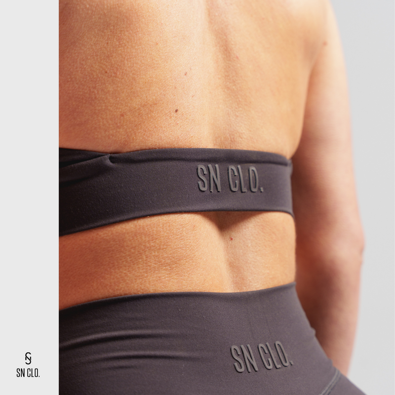 SN CLO. Halter Neck Bra - Charcoal