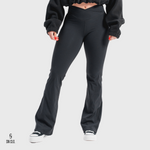 SN CLO. Cross Flare Leggings - Jet Black