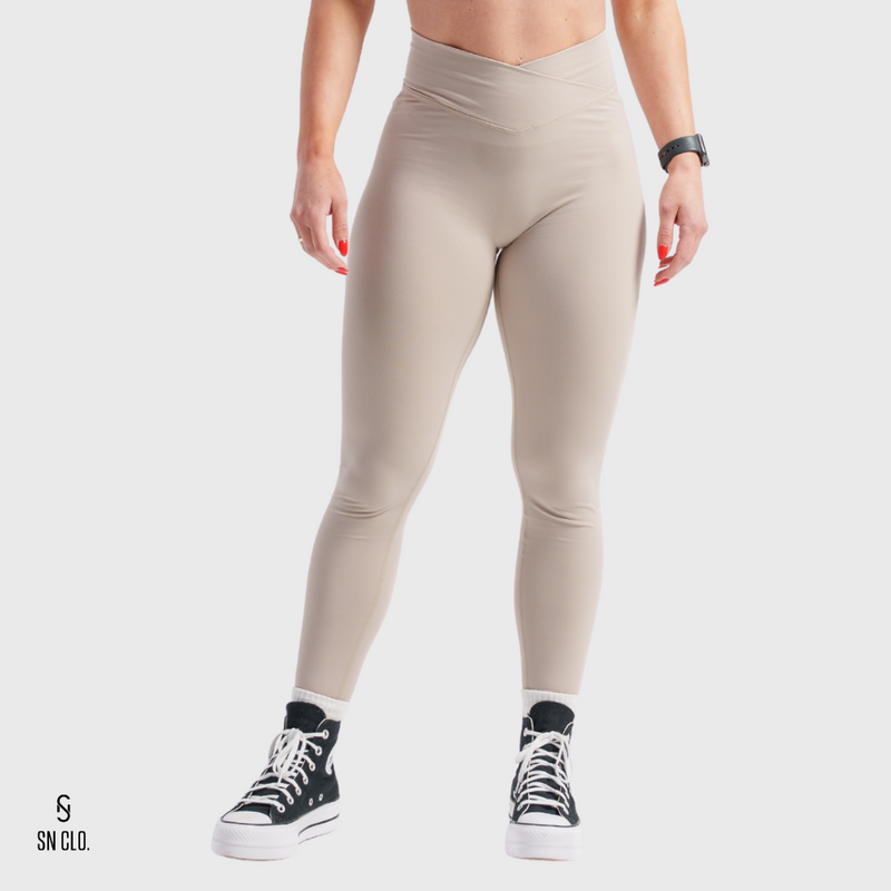 SN CLO. Cross Over Leggings - Stone