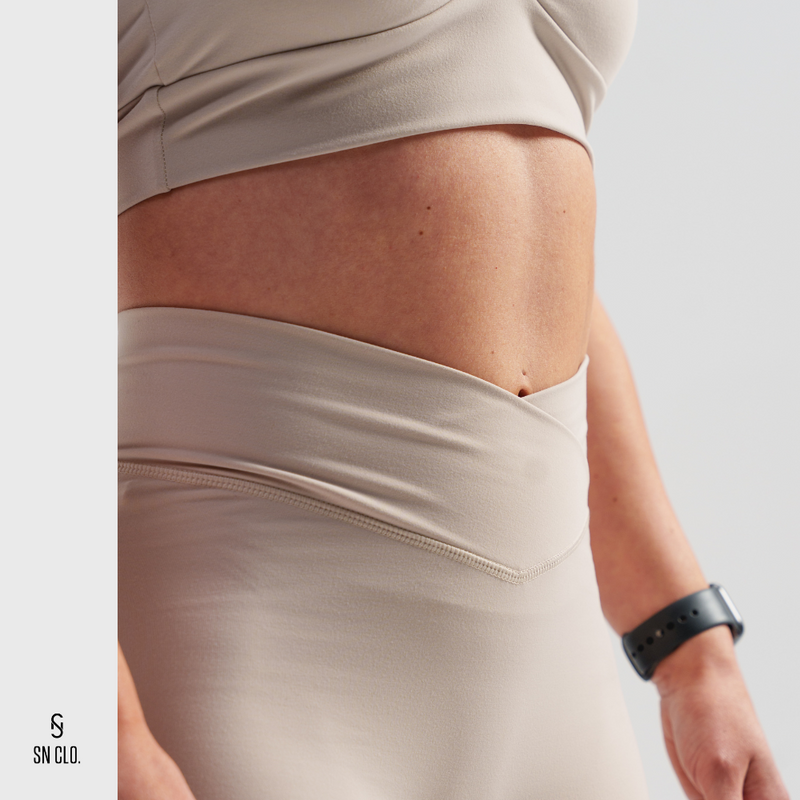 SN CLO. Cross Over Leggings - Stone
