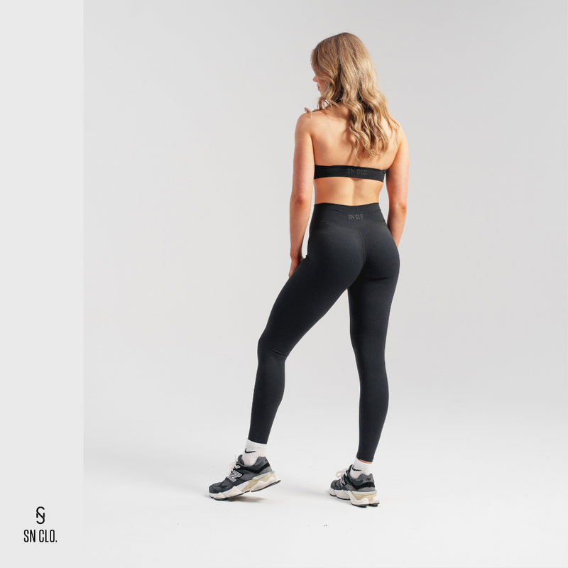 SN CLO. Cross Over Leggings - Jet Black
