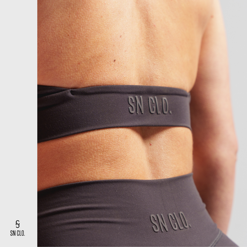 SN CLO. Cross Over Leggings - Charcoal