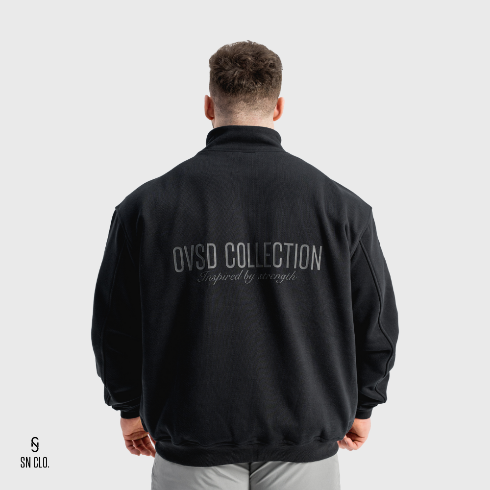 SN CLO. OVSD 1/4 Zip Super Heavyweight Sweatshirt - Black