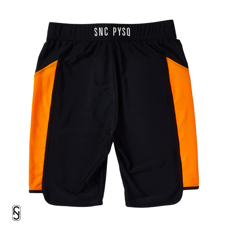 Orange and online black shorts
