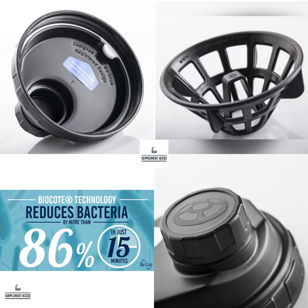 Supplement Needs BioCote Anti Bacterial Shaker - 750ml